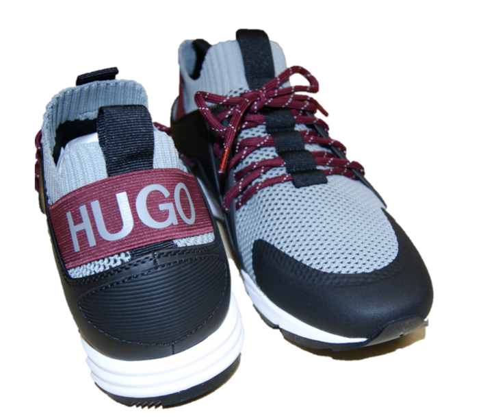 HUGO Sneakers HYBRID_RUNN_KNBC im Colour-Block-Design mit Stricksocke dark grey 021