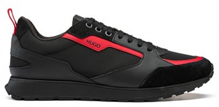 HUGO Icelin_Runn_nypu  Sneakers im Retro-Look mit Veloursleder- und Mesh-Details 45