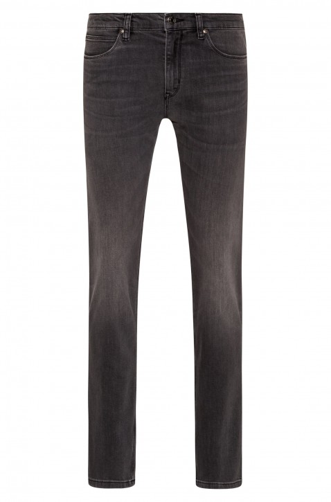 HUGO Slim-Fit Jeans HUGO 708 aus gelasertem Stretch-Denim grau 015