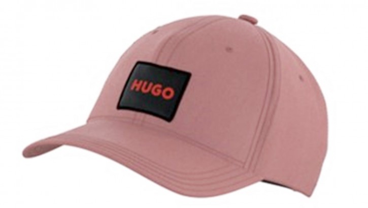 Hugo Cap Men-X 581-RL aus Baumwoll-Twill mit rotem Logo-Label rosa 665