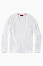 HUGO MEN LONGSLEEVE  DREDINO FARBE 100 WEISS