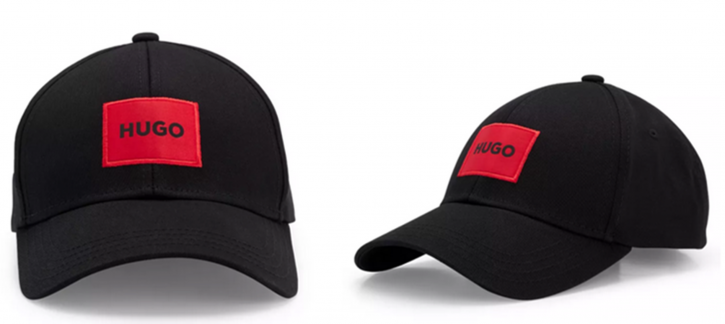Hugo Cap Men-X 581-RL aus Baumwoll-Twill mit rotem Logo-Label schwarz 001