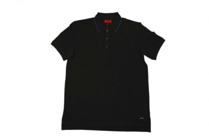 HUGO Polo Shirt DINOSO mit abgesetzten Kragen Farbe dunkelblau 410 XXL