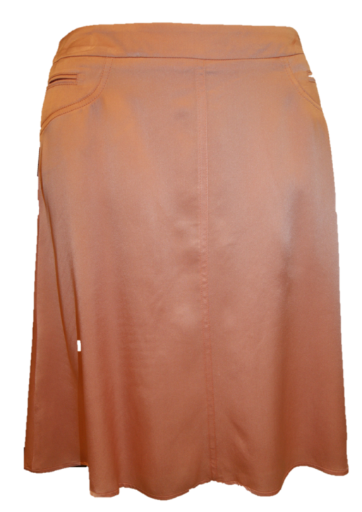 HUGO Seidenrock RASIL 655 Knielanger Rock mit kleinen Seitentaschen