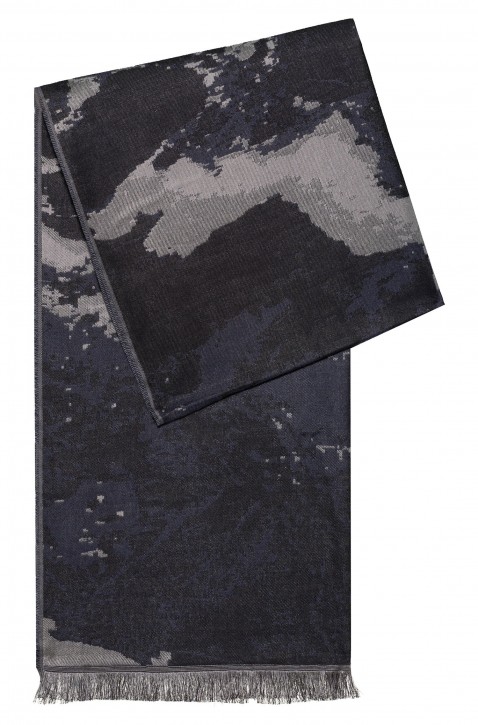 HUGO Jacquard-Schal Men-Z 500 aus Woll-Mix mit Modal