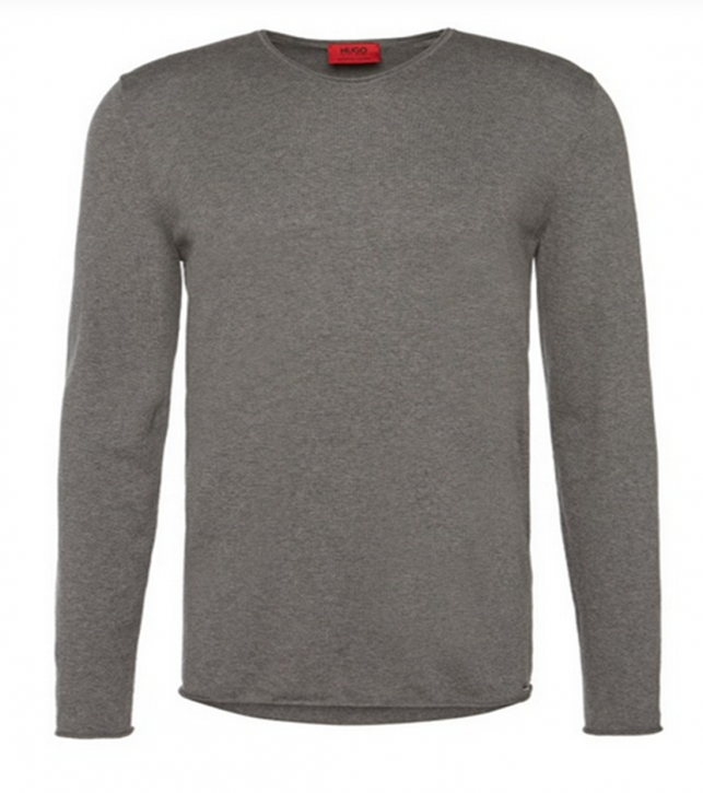 HUGO PULLOVER SCOOP FARBE GRAU 081
