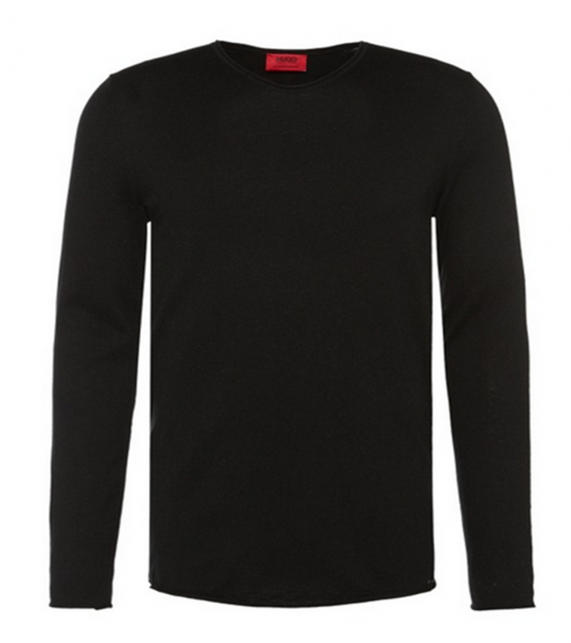 HUGO PULLOVER SCOOP FARBE SCHWARZ 001