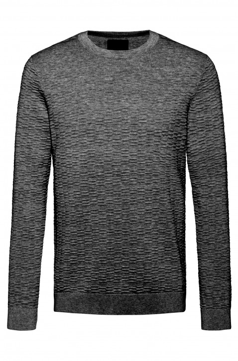 HUGO Pullover SIGSON aus leichter Baumwolle mit Ottoman-Struktur schwarz 001