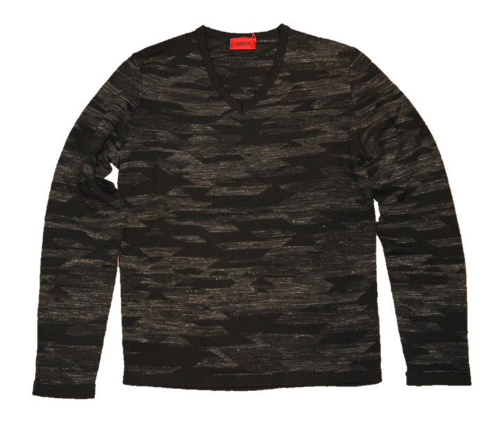 HUGO Oversize Pullover SINDO aus Wollmix mit Camouflage-Muster Farbe schwarz 014