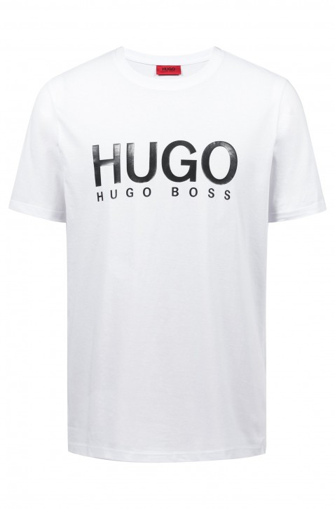 HUGO Relaxed-Fit T-Shirt Dolive aus Baumwoll-Jersey mit Logo Farbe weiss 120 XXL