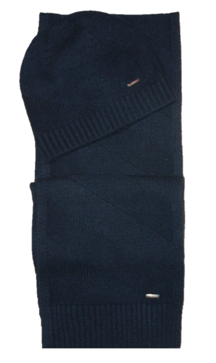 HUGO Herren ZANTO SET Schal & Mütze schwarz 01 One Size