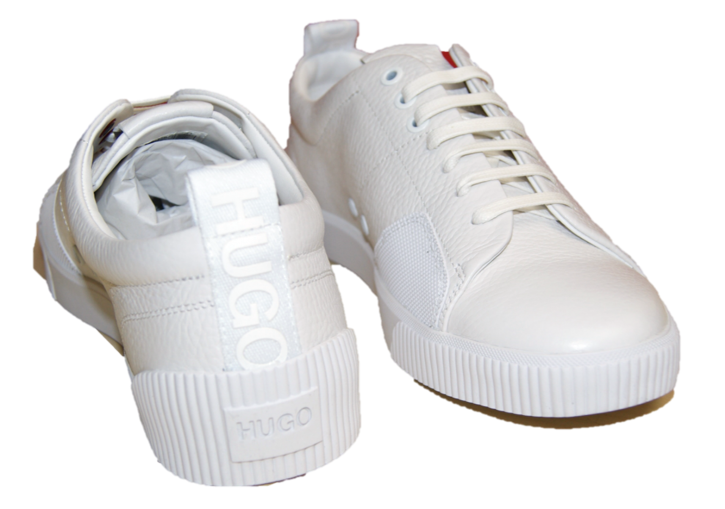 HUGO Lowtop Sneakers ZERO_TENN_GR aus Nappaleder white 100 45