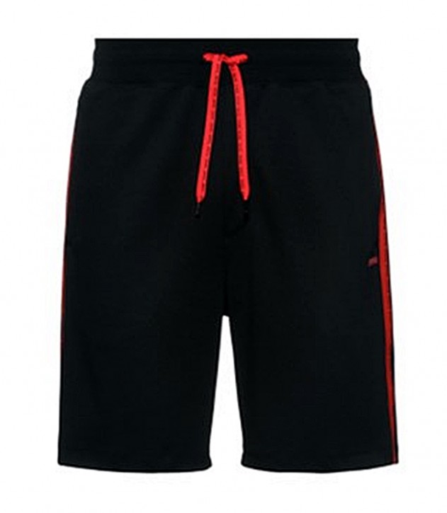 Hugo Shorts  Datinir aus Interlock-Baumwolle mit Seitenstreifen aus Logo-Tape schwarz 001 S