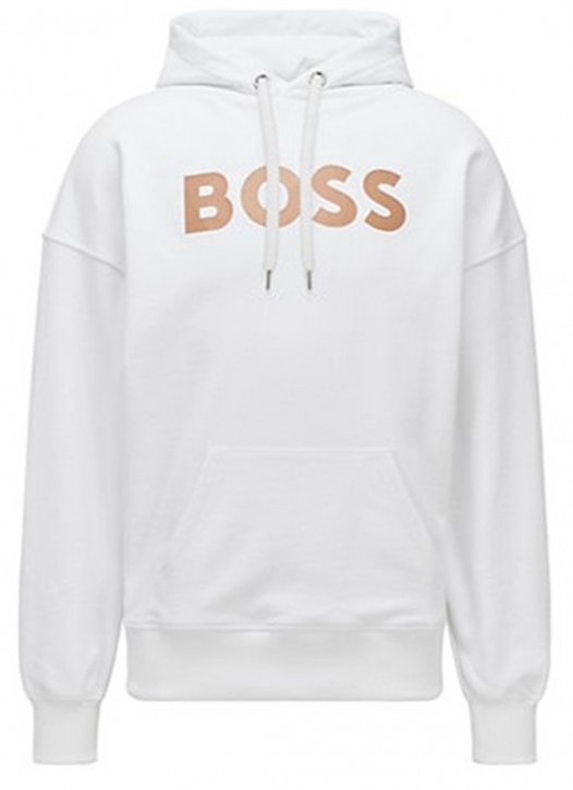 Hugo Boss Econy Damen Hoodie mit Logoschriftzug in Weiß 100