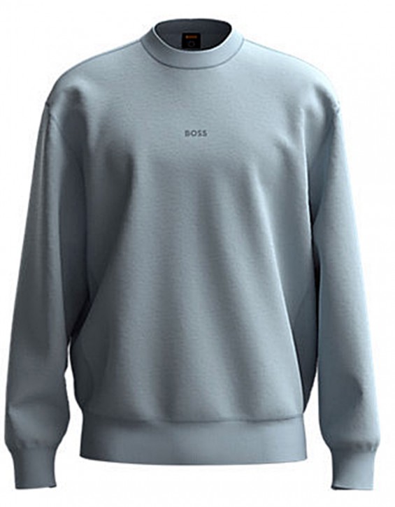 Hugo Boss Herren Wefade Sweatshirt mit Gummierten Logo Grau 080