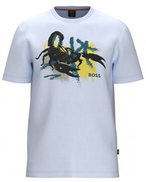 Hugo Boss Regular-Fit T-Shirt Thinking 2 aus Baumwoll-Jersey mit Tier-Artwork Natural 101 XXXL