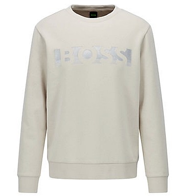 Hugo Boss Salbo 1 Sweatshirt mit Logo-Schriftzug auf der Brust Beige 271