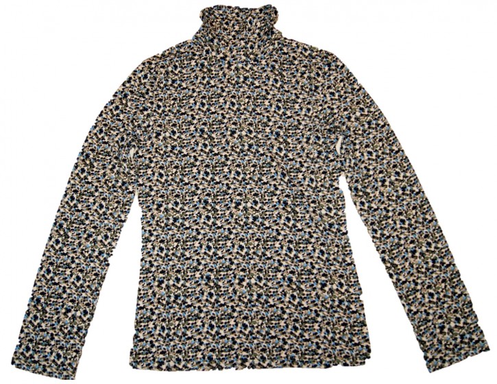 HUGO BOSS Slim-Fit Rollkragen-Shirt C_Emerie aus bedrucktem Stretch-Jerse Farbe multicolour 968 S