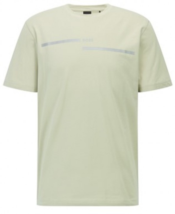 Hugo Boss Regular-Fit T-Shirt Tee 4 aus Stretch-Baumwolle mit Logo-Print Hellbeige 271