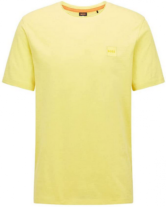 Hugo Boss Herren Rundhals T-Shirt TEGOOD mit Label patch auf der Brust beige 271 XXXL