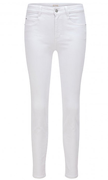 Hugo Boss sommerliche Jeans SLIM CROP 2.0 mit Stretch-Antei Weiß 102