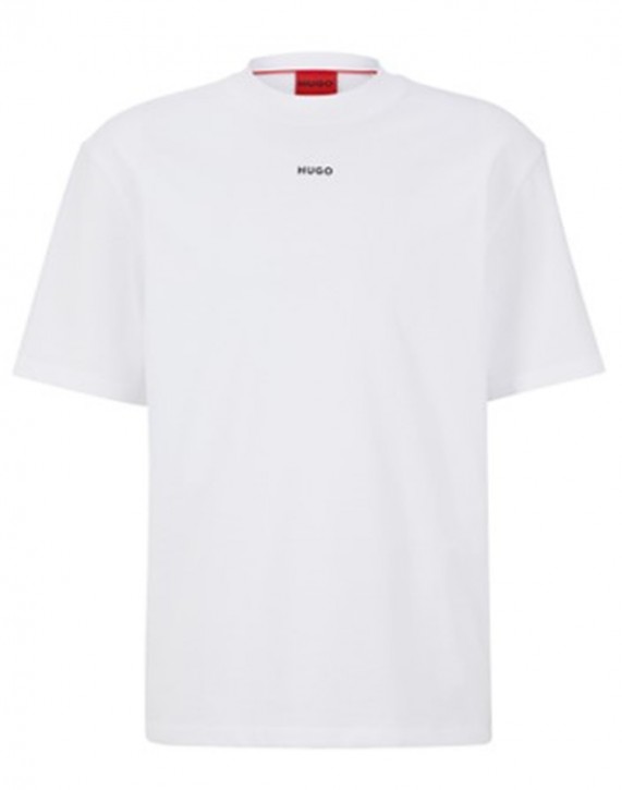 Hugo Relaxed-Fit T-Shirt Dapolino aus Baumwoll-Jersey mit Logo-Print weiß 100