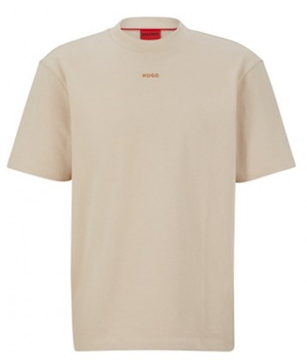 Hugo Relaxed-Fit T-Shirt Dapolino aus Baumwoll-Jersey mit Logo-Print beige 274