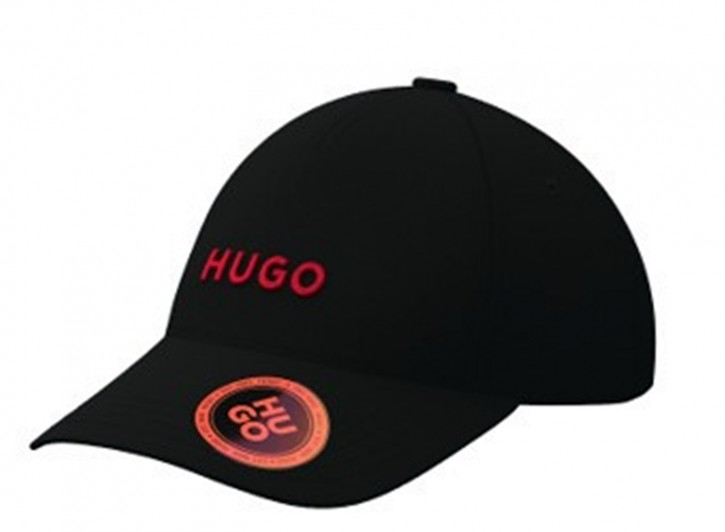 Hugo Cap Jude aus Baumwoll-Twill mit Logo auf Vorderseite und Schirm schwarz 002