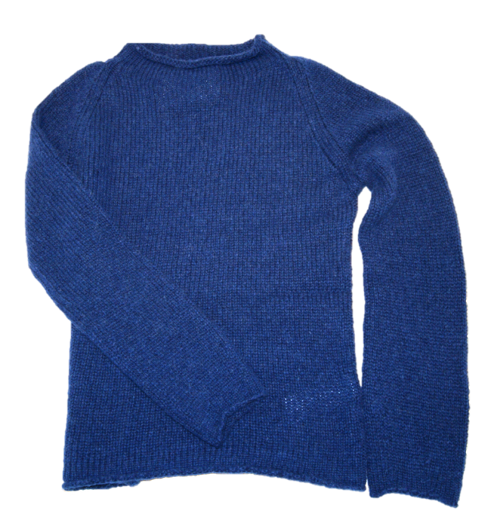 HUGO BOSS Pullover  ICYCLES aus Alpaka-Mix mit Wolle und Rollbündchen blau 427