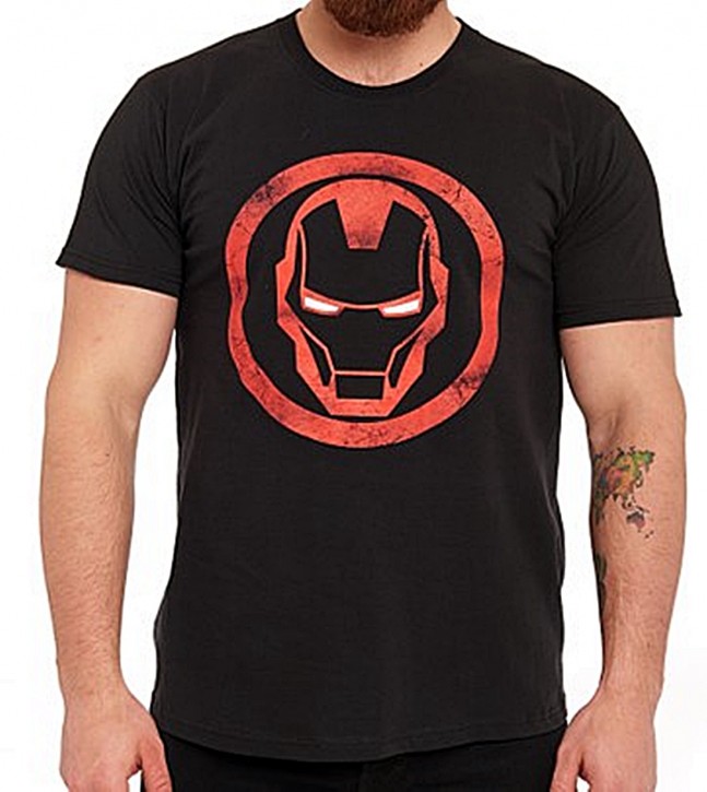NASTROVJE POTSDAM Marvel Iron Man Sign Männer T-Shirt  schwarz