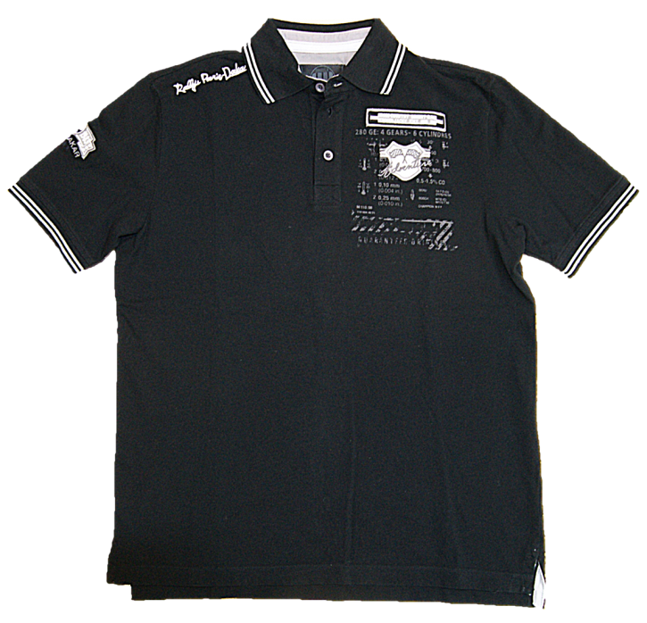 JACKY ICKX Regular Fit Polo Shirt CROSS COUNTRY mit Streifen am Polokragen schwarz 001