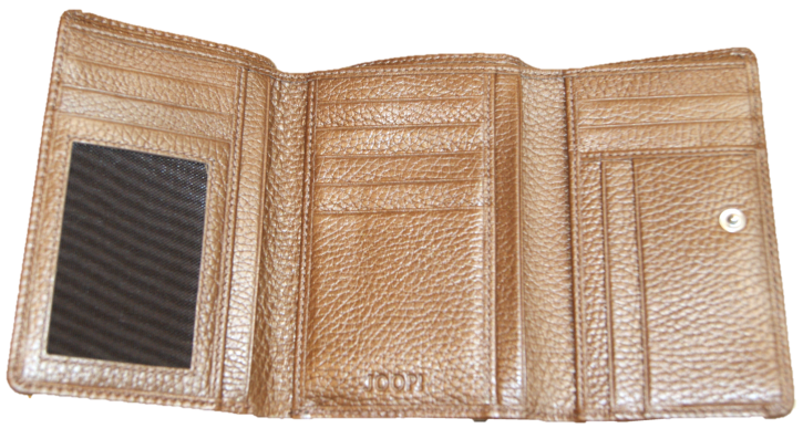 JOOP Geldbörse mit JOOP Metall Logo Frontbereich Farbe gold