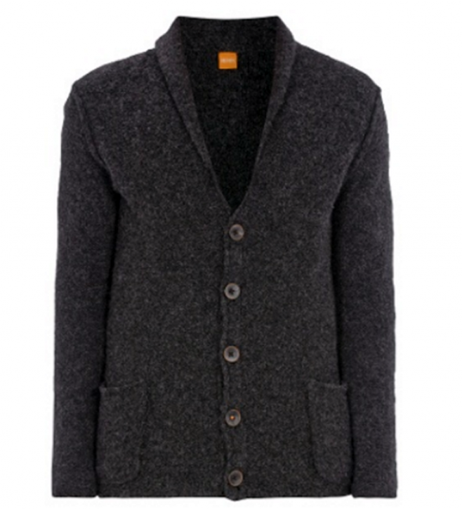 BOSS ORANGE STRICKJACKE KALHANA FARBE ANTHRAZIT 017