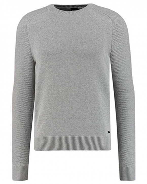 HUGO BOSS Pullover KAMISCOS mit moderem Strickmuster Farbe grau 041