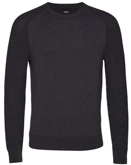 HUGO BOSS Pullover KAMISCOS mit moderem Strickmuster Farbe dunkelblau 404
