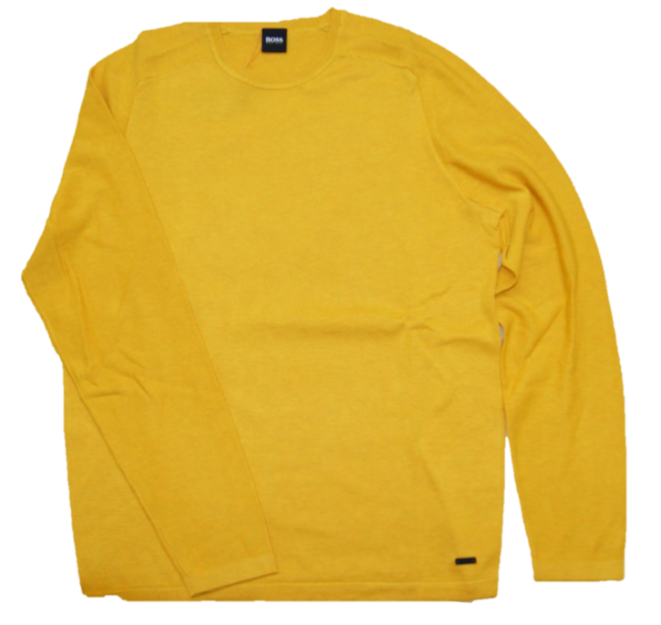 BOSS Pullover KAMYO Rundhalsausschnitt mit Raglanärmel Farbe 710 gold