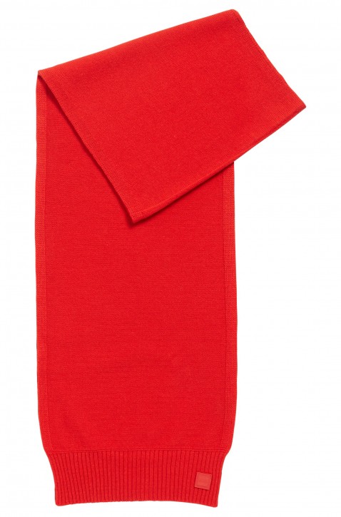 BOSS Strukturierter Strickschal KOTAREN aus italienischem Garn rot 644
