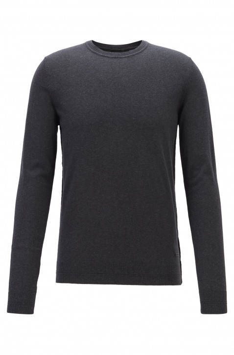 HUGO BOSS Pullover KUASIVOS aus Baumwolle mit Kaschmir Farbe schwarz 002