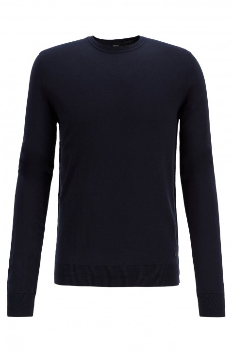 HUGO BOSS Pullover KUASIVOS aus Baumwolle mit Kaschmir Farbe dunkelblau 404