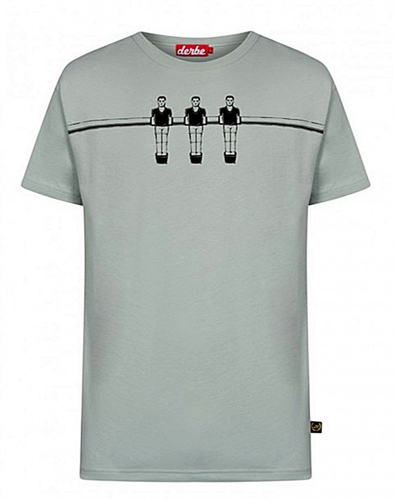 DERBE Herren T-Shirt  Kicker Boys Herren T-Shirt Quarry grau ohne Kurbeln 9994
