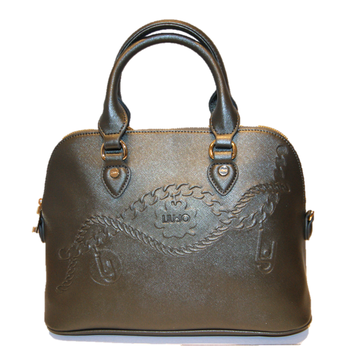 LIU JO TASCHE SHOPPING M CORALLO FARBE GUN METAL 90011