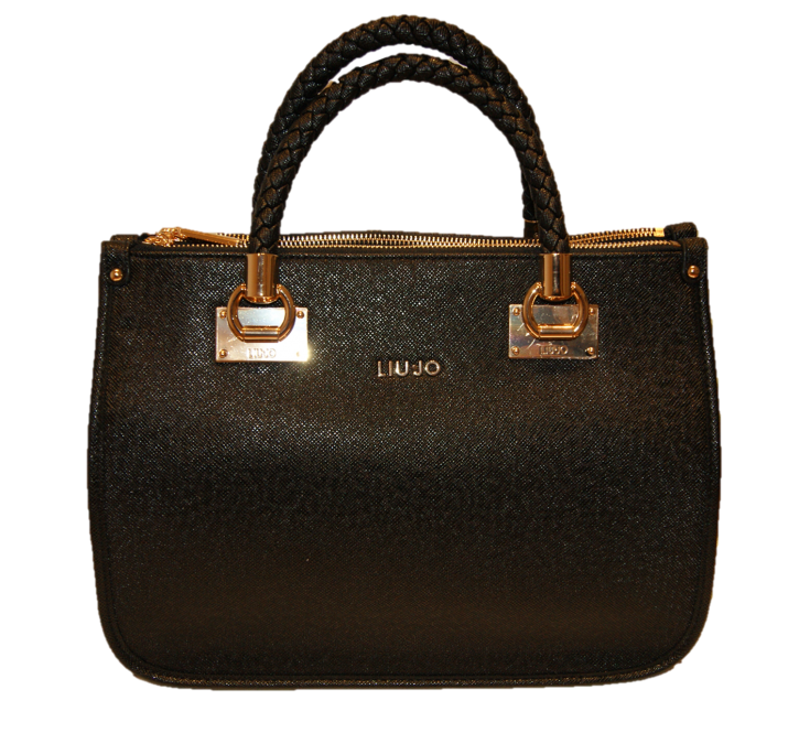 LIU JO TASCHE SHOPPING M QUADRATA FARBE SCHWARZ 22222