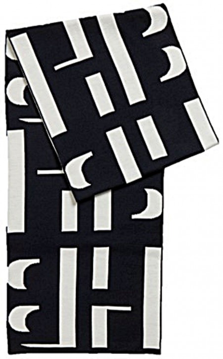 Hugo Boss Leane Schal aus Schurwolle mit Monogramm-Motiv dunkelblau 963