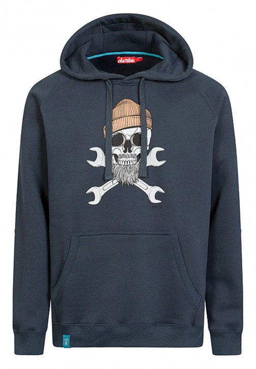 DERBE Schädel Herren Hoody Navy Dunkelblau 010