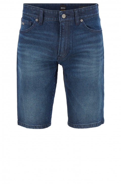 BOSS Regular-Fit Jeans Shorts MAINE SHORTS BC-L-C FACE aus Denim mit Used-Effekten 404