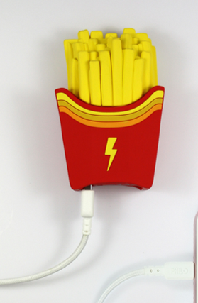 Mojipower Externer Akku für Mobiltelefon, Power Bank 2600mAh, lustig, bunt bank fries