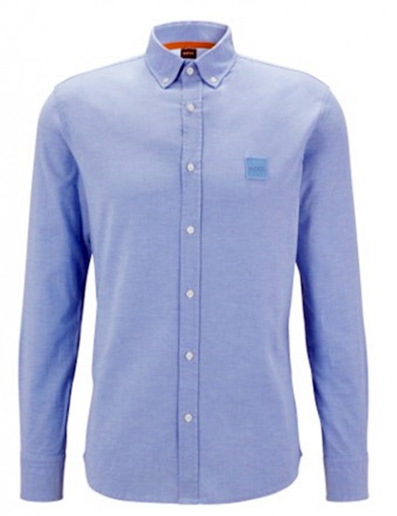 Hugo Boss Slim-Fit Hemd Mabsoot_2 aus elastischer Oxford-Baumwolle hellblau 460 XXXL