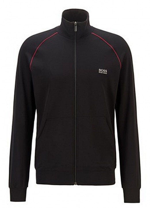 HUGO BOSS Regular-Fit Loungewear-Jacke Mix&Match Jacket Z aus elastischer Baumwolle schwarz 008