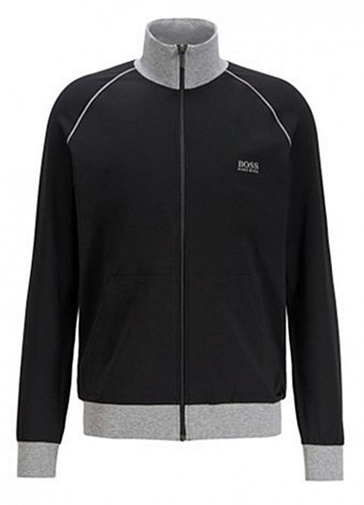 HUGO BOSS Regular-Fit Loungewear-Jacke Mix&Match Jacket Z aus elastischer Baumwolle schwarz 001