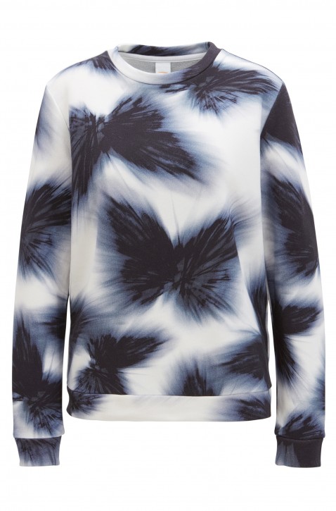 BOSS Damen Pullover Tafly aus Baumwoll-Mix mit Modal und Seide dunkelblau 995